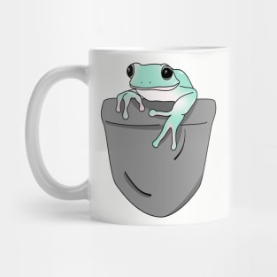 Fake Pocket frog - white tree frog in pocket Mug